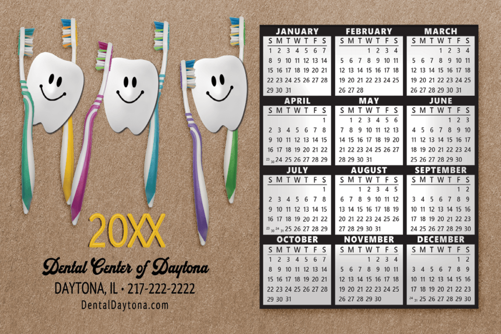 Dental Calendar Postcards (DENTCAL29) Purchase Calendar Postcards for